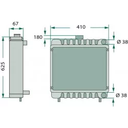 RADIATEUR POUR MASSEY-FERGUSON