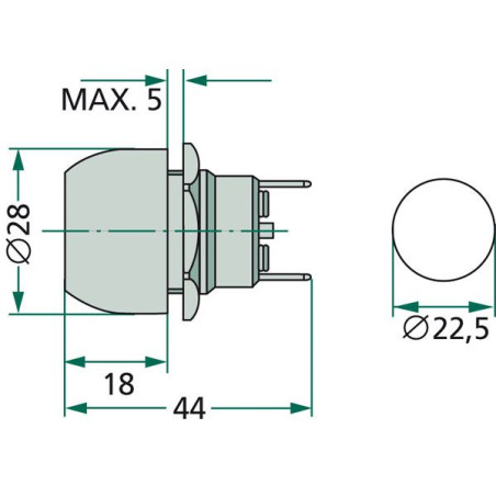 HORN PUSH BUTTON FOR JOHN DEERE