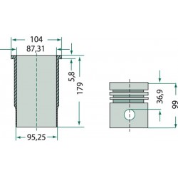 COMPLETE DISPLACEMENT D74 - D111 - D155