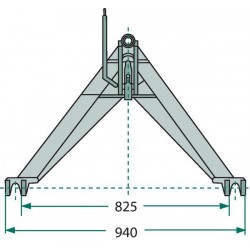 TRIANGLE D'ATTELAGE POUR RELEVAGE AVANT CATEGORIE 2 RENFORCE