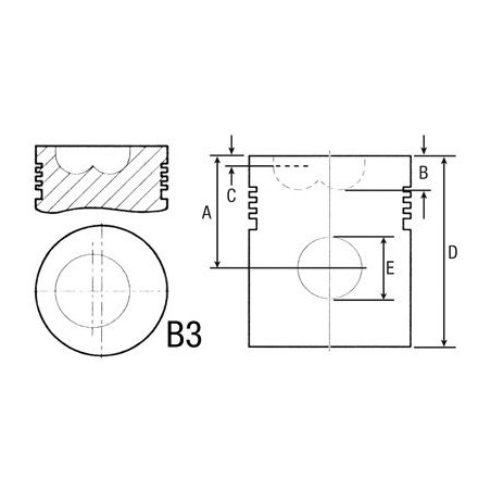 PISTON PARA CASE D155 - D206 - D310