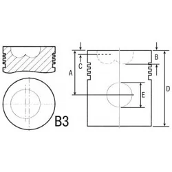 PISTON POUR CASE D179 - D239 - D358