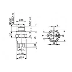 CONTACTOR 3/4 - 16 UNF - POSIÇÃO ABERTA NORMAL