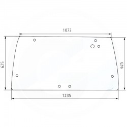 VITRE ARRIERE POUR CASE - 1330904C1