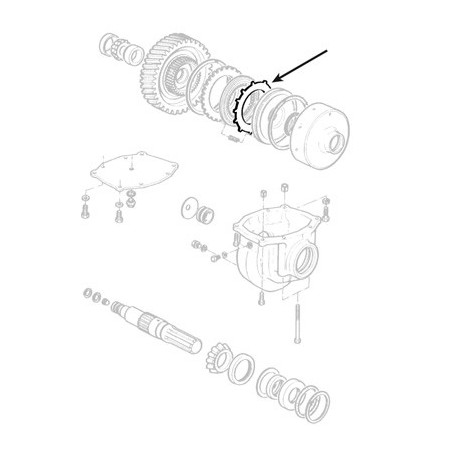 Intermediate plate with multi-disc clutch for massey-ferguson - 185464m1