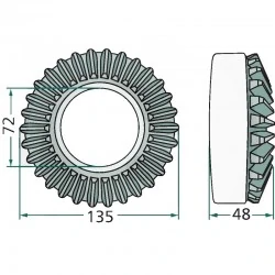COURONNE DENTEE 30 DENTS POUR KRONE - 261058.1, 153006.1, 153006.0