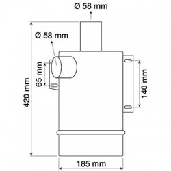 Filtre a air a bain d'huile complet pour ford - 81806283 - filtre a air a bain d'huile complet pour ford - 81806283 - FORD AGRI 