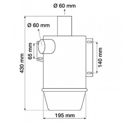 Filtre a air a bain d'huile complet pour ford - 81844836 -  - FORD AGRI -  -  - 