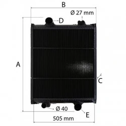 RADIATEUR POUR RENAULT/CLAAS - 7700049956, 7700049957,
