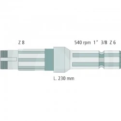 ARBRE DE PRISE DE FORCE POUR RENAULT 7700012302 , 7700502890