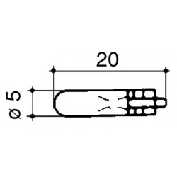AMPOULE AVEC CULOT EN VERRE 12V / 1.2W