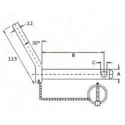 BROCHE A POIGNEE DIAMETRE 32 MM LONGUEUR 191 MM - BP32175