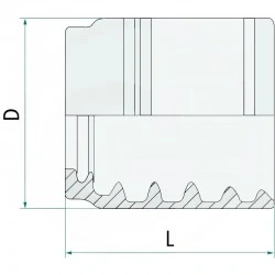 JUPE À SERTIR PFN 2SN-2SC  DN06-1/4"