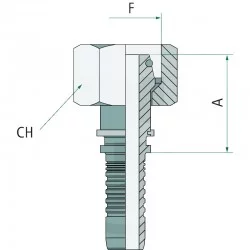 RACCORD FEMELLE METRIQUE PN 10 DKOS M20x1.5 (12S)