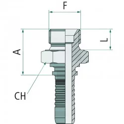 RACCORD MALE BSP PN 12 AGR 1/2"