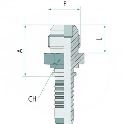 RACCORD MALE JIC PN 10 AGJ 3/4"
