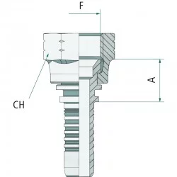 RACCORDO FEMMINA JIC PN 06 DKJ 7/16 "