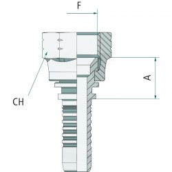RACOR HEMBRA JIC PN 12 DKJ 7/8 "