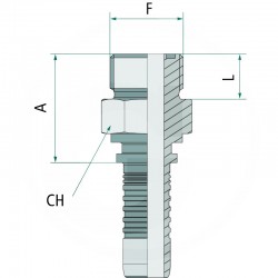 RACCORD MALE ORFS PN 06 AGORF 9/16"