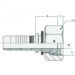 RACOR HEMBRA SERIE MÉTRICA FRANCESA PN 08 DKF 13 20X150