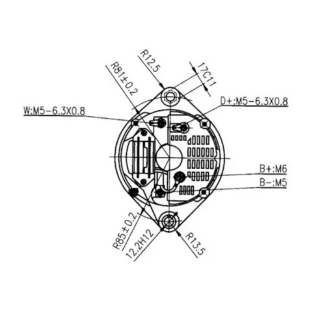 ALTERNATEUR 14V 45A REGULATEUR INCORPORE ALTERNATEUR 14V 45A REGULATEUR INCORPORE