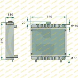Radiateur 5 Rangs pour Case - 84291260 - Série 5000 Tracteurs