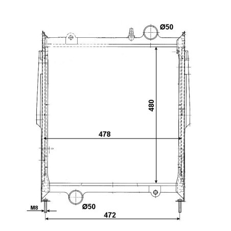 RADIATOR FOR FENDT TRACTOR - 307 - 308 - 309 - G117200050200