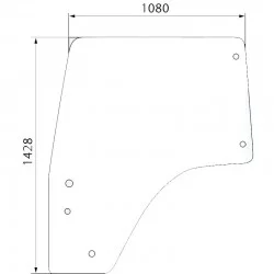 VITRE DE PORTE POUR SAME - 0.016.8682.0