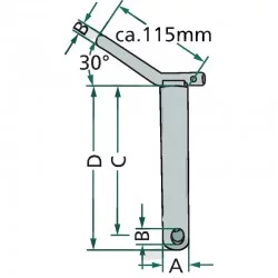 MANDRINO CON MANIGLIA CAT.0 DIAMETRO 16 MM LUNGHEZZA 250 MM