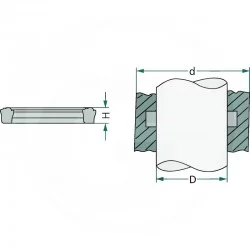 JOINT DE PISTON 30  X  38  X  6 MM