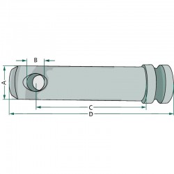 PINOS PARA BARRA DE EMPURRAR CAT.0 DIAM.16 MM COMPRIMENTO 60 MM