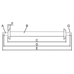 BARRE RONDE CAT.2 LONGUEUR 990 MM