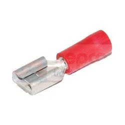 COSSES ISOLEES ROUGE - 10PCS CABLE 0.15-1MM² - 6.3MM