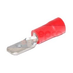 TERMINALES AISLADOS ROJOS - CABLE 10PCS 0.15-1MM² - 6.3MM