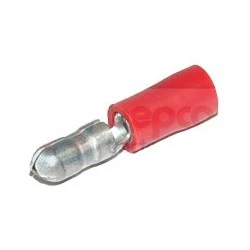 COSSES ISOLEES RONDE MALE ROUGE - 10PCS CABLE 0.15-1MM² 