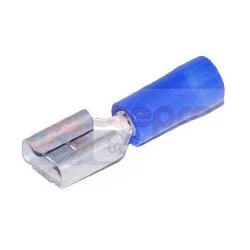 TERMINALI ISOLATI BLU - 10 PZ CAVO 1-2.5MM² - 6.3MM