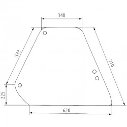 FINESTRINO LATERALE DESTRO O SINISTRO PER FIAT 5124412