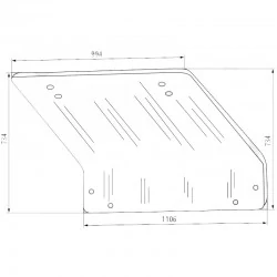 VITRE ARRIERE BOMBEE POUR FIAT 5124413