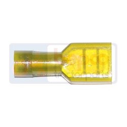 COSSES ISOLEES JAUNE - 5 PCS CABLE 2.5-6MM² - 6.3MM