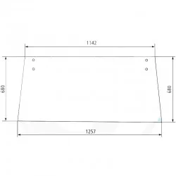 VITRE ARRIERE  POUR CASE 1284629C3