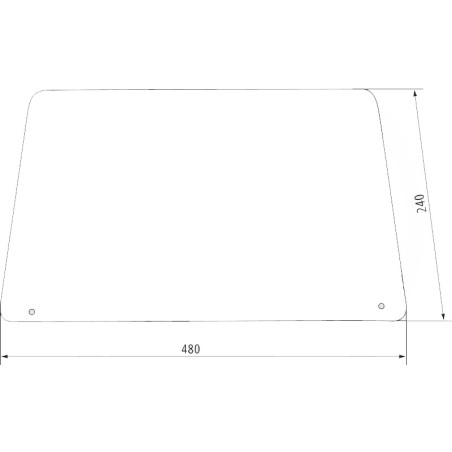 VITRE ARRIERE  INFERIEURE POUR CASE 1284659C1