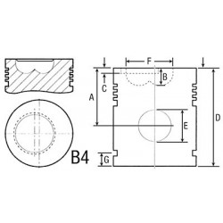 PISTON FOR JOHN DEERE - RE28920, RE48469