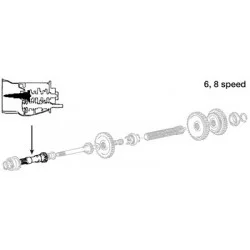 Arbre de prise de force 1868528m92 pour massey ferguson