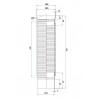 TUYAU FLEXIBLE AL175163 POUR JOHN DEERE 6520, 6520se, 6530, 6530pr, 6620, 6620se, 6630, 6630pr, 6820, 6830, 6830pr, 6920, 6920s,