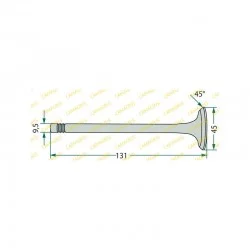SOUPAPE ADMISSION 1 RAINURE R79623 POUR JOHN DEERE