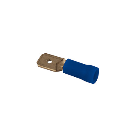 COSSES ISOLEES BLEU - 10PCS CABLE 1-2.5MM² - 6.3MM 