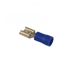 4.8 TERMINALES PLANOS HEMBRA AZULES PARA HILOS 1-2.5 MM2 100 PIEZAS
