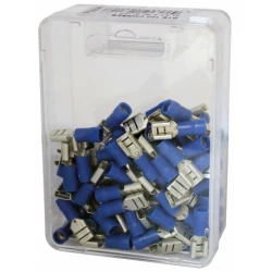 6.3 CAPICORDA PIATTI FEMMINA BLU PER FILI 1-2,5 MM2 100 PEZZI