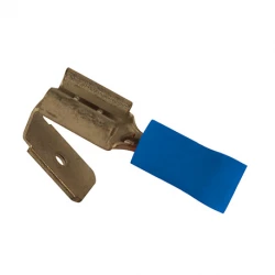 COSSES PLATES AVEC LANGUETTES BLEU 6.3X0.8  POUR FILS 1-2,5 MM2 100 PIECES 