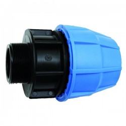 RACCORD TUYAU PE MALE FILET 1'' TUYAU 25 MM 